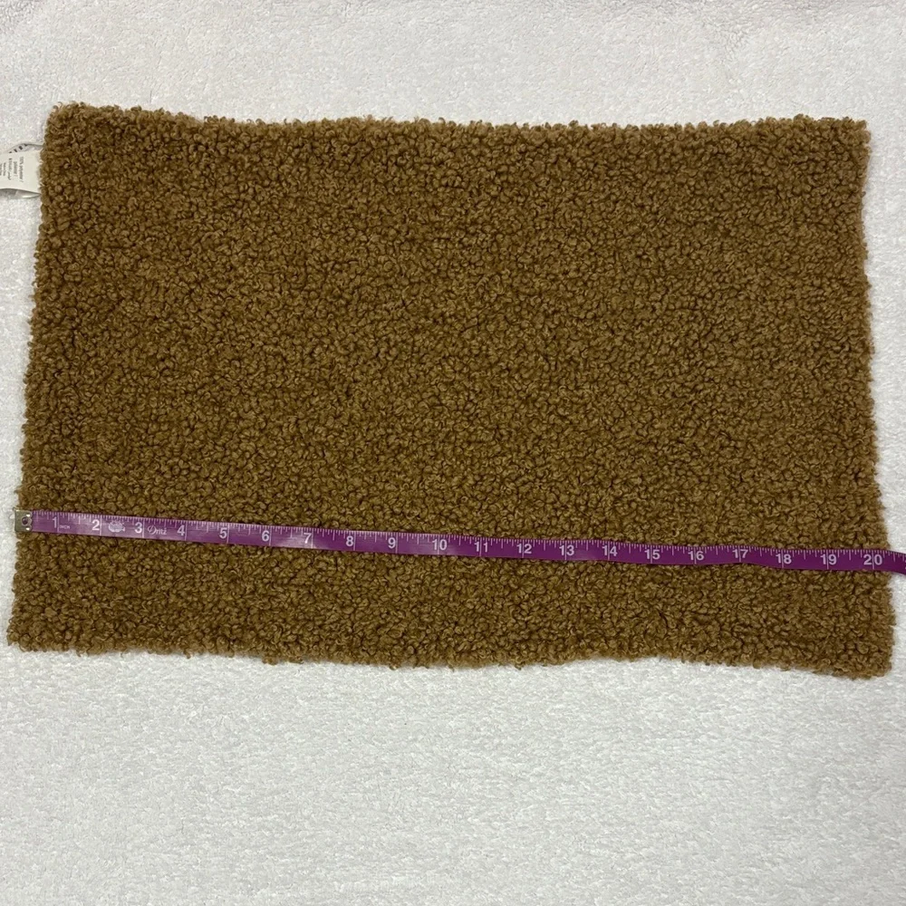 NEW Pottery Barn Cozy Faux Fur Teddy kitchen Placemat Tobacco 14 x 20